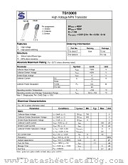 TS13003CT datasheet pdf Taiwan Semiconductor