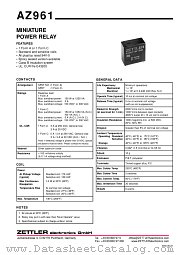 AZ961-1A-6D datasheet pdf ZETTLER electronics