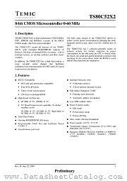 TS87C52X2-MCJB datasheet pdf TEMIC