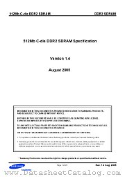 K4T51043QC-ZCLD6 datasheet pdf Samsung Electronic