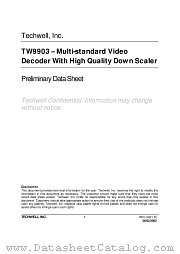 TW9903 datasheet pdf etc