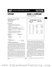 MT4C4256-10 datasheet pdf Austin Semiconductor