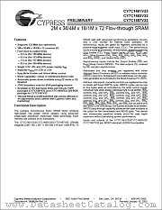 CY7C1487V33-117BGC datasheet pdf Cypress