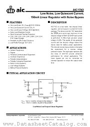 AIC1742-285BCVTR datasheet pdf Analog Integrations Corporation