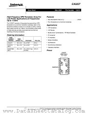 CA3227 datasheet pdf Intersil