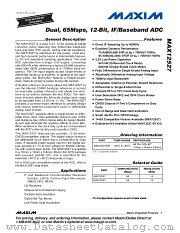 MAX12527 datasheet pdf MAXIM - Dallas Semiconductor