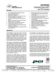 OX16PCI954-TQC60-A datasheet pdf Oxford Semiconductor