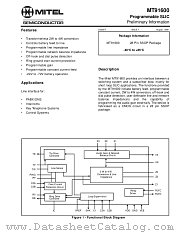 MT91600 datasheet pdf Mitel Semiconductor