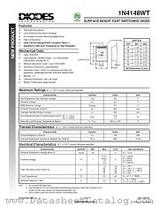 1N4148WT-7 datasheet pdf Diodes