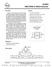ELM320P datasheet pdf ELM Electronics
