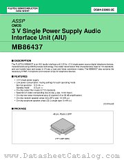 MB86437PFV datasheet pdf Fujitsu Microelectronics