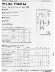 2SK809A datasheet pdf Panasonic