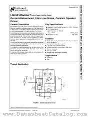 LM4953 datasheet pdf National Semiconductor
