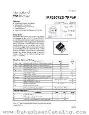 IRF2907ZS-7PPBF datasheet pdf International Rectifier