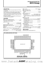 M38193MF-XXXFS datasheet pdf Mitsubishi Electric Corporation