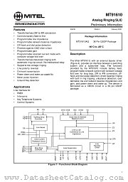 MT91610AQ datasheet pdf Mitel Semiconductor