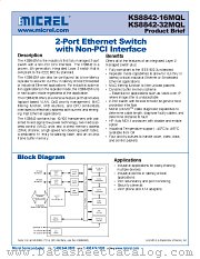 KS8842-16MQL datasheet pdf Micrel Semiconductor