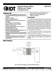 IDT77V012L155DA datasheet pdf IDT