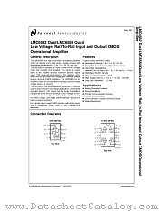 LMC6582AIM datasheet pdf National Semiconductor
