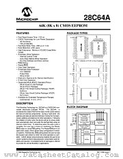 28C64AT-25IP datasheet pdf Microchip