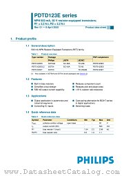 PDTD123ET datasheet pdf Philips