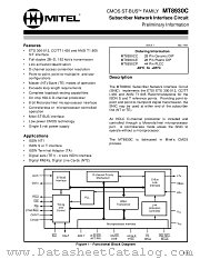 MT8930CP datasheet pdf Mitel Semiconductor