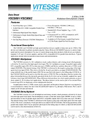 VSC8062 datasheet pdf Vitesse Semiconductor Corporation