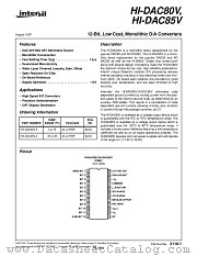 HI3-DAC85V-4 datasheet pdf Intersil