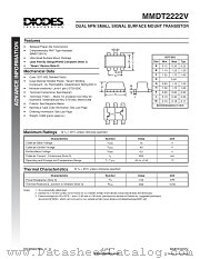 MMDT2222V-7 datasheet pdf Diodes