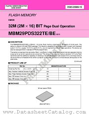 MBM29PDS322TE10PBT datasheet pdf Fujitsu Microelectronics