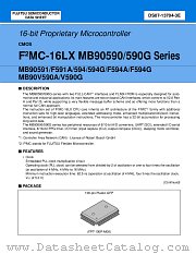 MB90591PF datasheet pdf Fujitsu Microelectronics
