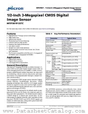 MT9T001P12STC datasheet pdf Micron Technology
