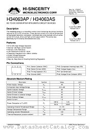 H34063A datasheet pdf Hi-Sincerity Microelectronics