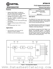 MT9041B datasheet pdf Mitel Semiconductor