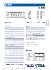 BT22005 datasheet pdf DATA MODUL
