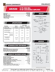 AR2538 datasheet pdf Cougar Components