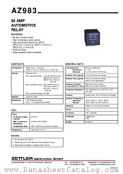 AZ983-1A-12D datasheet pdf ZETTLER electronics