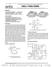PA82J datasheet pdf Apex Microtechnology Corporation