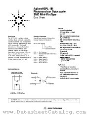 HCPL-181-00BE datasheet pdf Agilent (Hewlett-Packard)