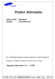LTM170EU-L11 datasheet pdf Samsung Electronic