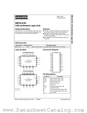 DM74LS181N datasheet pdf Fairchild Semiconductor