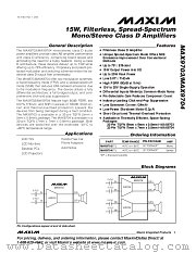 MAX9703ETJ datasheet pdf MAXIM - Dallas Semiconductor
