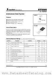 STF8A60 datasheet pdf SemiWell Semiconductor