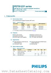 PDTB123Y datasheet pdf Philips