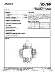 HI5780 datasheet pdf Intersil