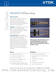 HPA-8003 datasheet pdf TDK Semiconductor