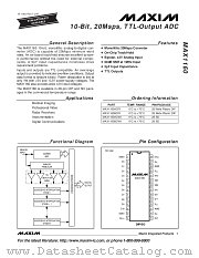 MAX1160ACPI datasheet pdf MAXIM - Dallas Semiconductor