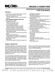 MX29LV160BTXEC-70G datasheet pdf Macronix International