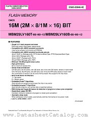 MBM29LV160B-12PBT-SF2 datasheet pdf Fujitsu Microelectronics