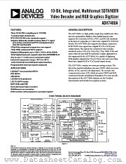 ADV7400AKSTZ-801 datasheet pdf Analog Devices